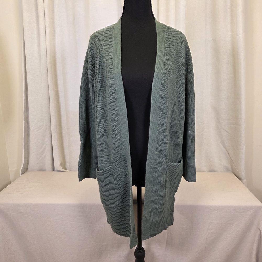 Old Navy Olive Green Long Line Open Front Cardigan XL